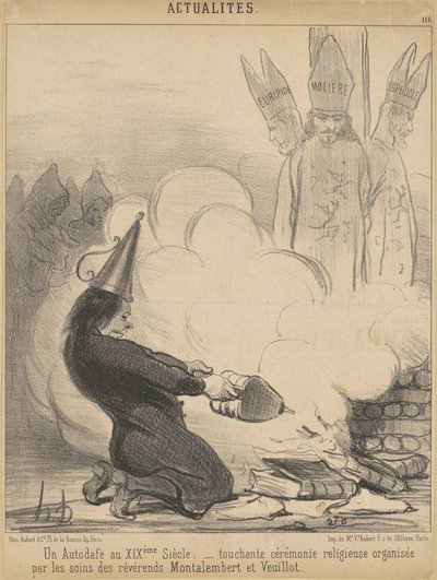 19世紀に燃える本 作： Honoré Daumier