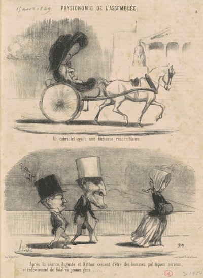 残念なことに似ているコンバーチブル... 作： Honoré Daumier