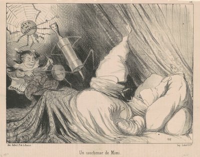 ミミの悪夢 作： Honoré Daumier