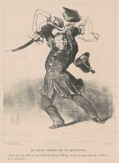 水牛に憤慨した市民 作： Honoré Daumier