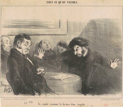 悲劇の朗読を聞く委員会 作： Honoré Daumier