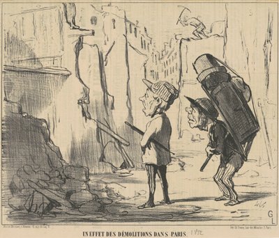 パリの取り壊しの影響 作： Honoré Daumier