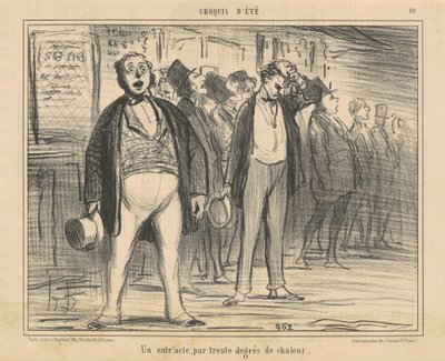 休憩、30度の暑さの中で 作： Honoré Daumier