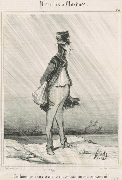 ホームレスの男... 作： Honoré Daumier