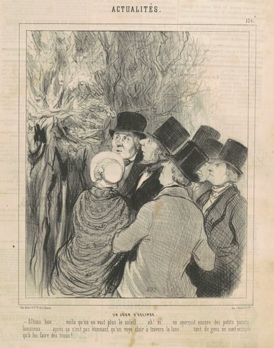 一日食 作： Honoré Daumier