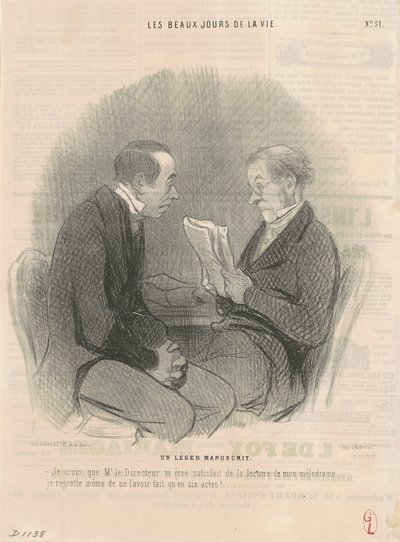 軽い原稿 作： Honoré Daumier