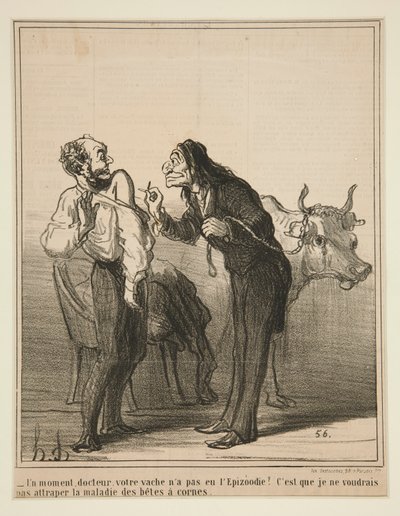 ちょっと待って、ドクター、牛さん 作： Honoré Daumier