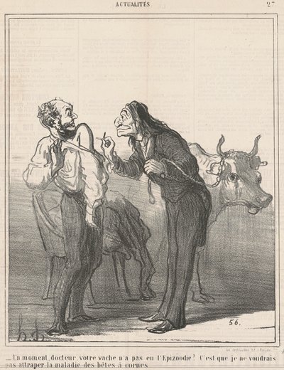 待ってください...あなたの牛はアウトブレイクしていませんか？ ... 作： Honoré Daumier