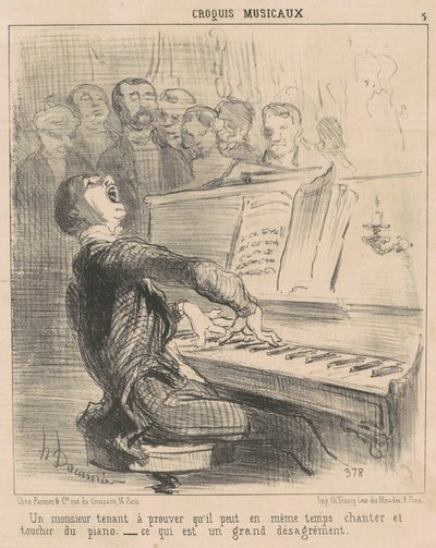 彼ができることを証明したい紳士... 作： Honoré Daumier