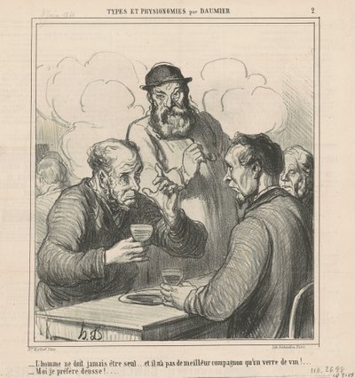 哲学者 作： Honoré Daumier