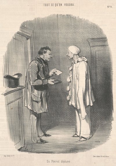 羽のないピエロ 作： Honoré Daumier