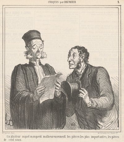 不足している訴訟人... 作： Honoré Daumier
