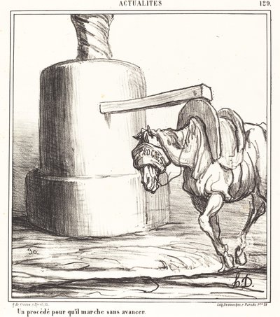 彼が前進せずに歩くためのプロセス 作： Honoré Daumier