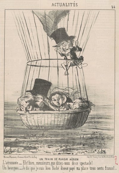 空中快楽列車 作： Honoré Daumier