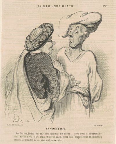 インドからの習慣 作： Honoré Daumier