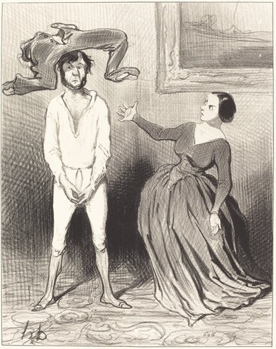 私みたいな女…ボタンを戻して…？ 作： Honoré Daumier