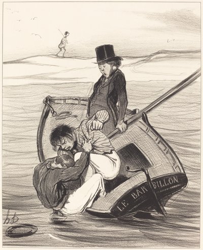 機内での反乱 作： Honoré Daumier