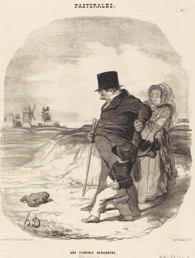 ひどい出会い 作： Honoré Daumier