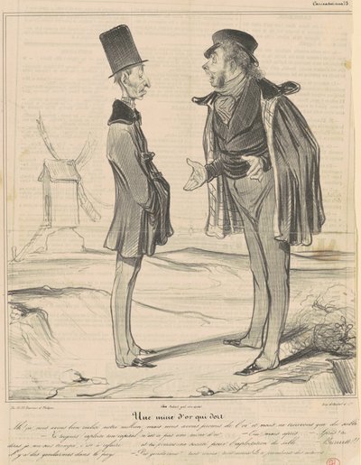 休眠中の金鉱 作： Honoré Daumier