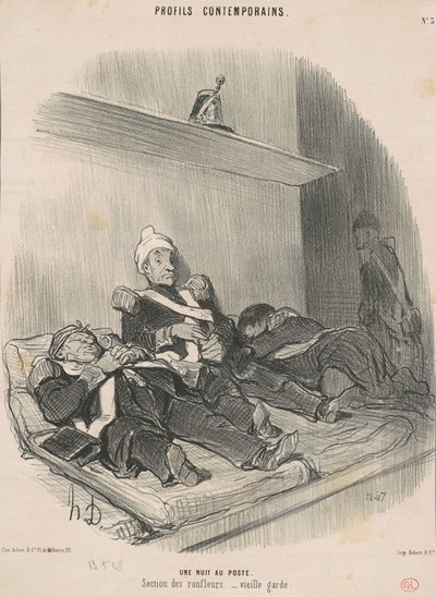 ポストでの夜 作： Honoré Daumier