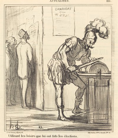 余暇を利用して... 作： Honoré Daumier