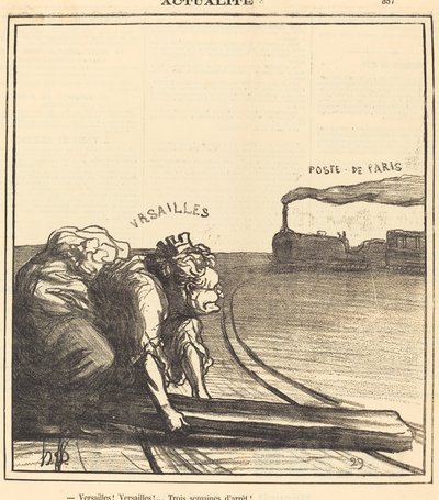 Versailles!... 3 週間のオフ ！ 作： Honoré Daumier