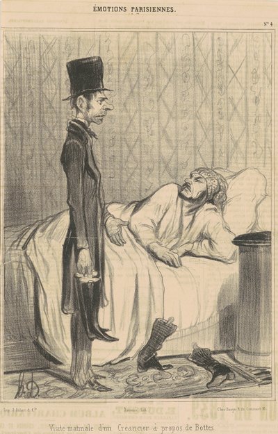 債権者からの朝の訪問 作： Honoré Daumier