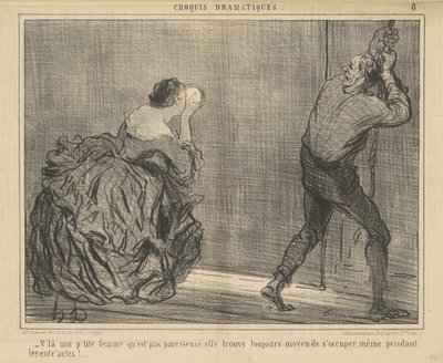 怠け者ではない小さな女性がいます... 作： Honoré Daumier