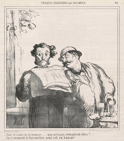 株価を見る 作： Honoré Daumier