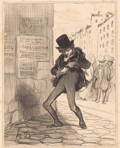 盗まれた!... ポケット通り... 作： Honoré Daumier