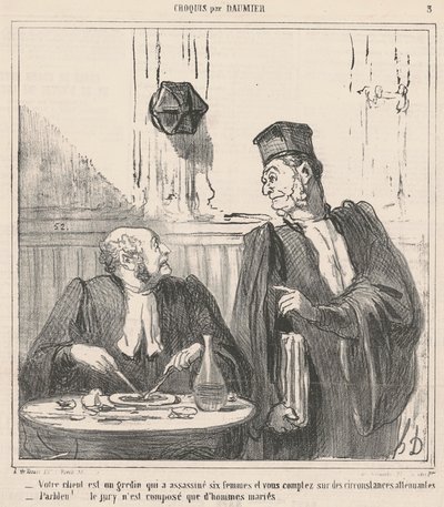 あなたの依頼人は悪党です... 作： Honoré Daumier