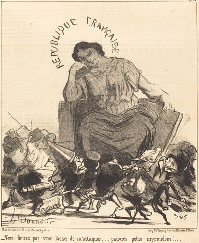 最終的には、私を攻撃するのにうんざりするだろう... 作： Honoré Daumier