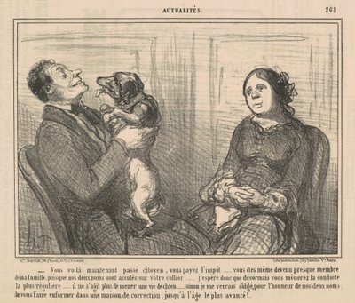 これでシチズンパスです 作： Honoré Daumier