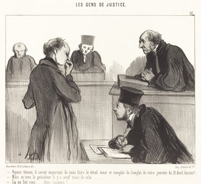 目撃者を見ることは重要です... 作： Honoré Daumier
