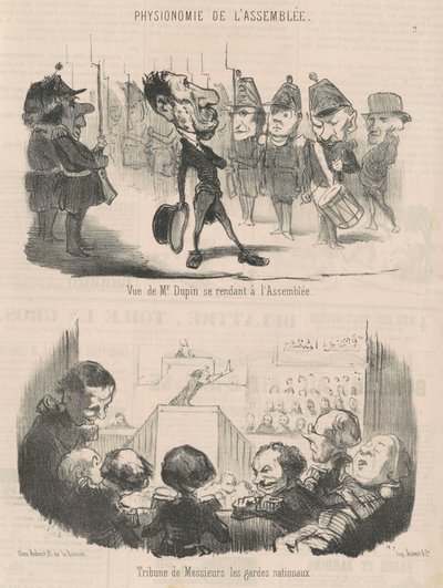 会議に向かうデュパン氏の様子 作： Honoré Daumier