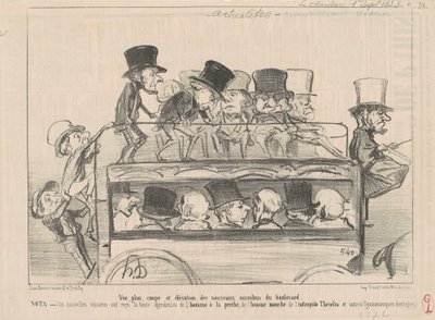 眺め ... と標高 ... 大通りの乗合バス ... 作： Honoré Daumier