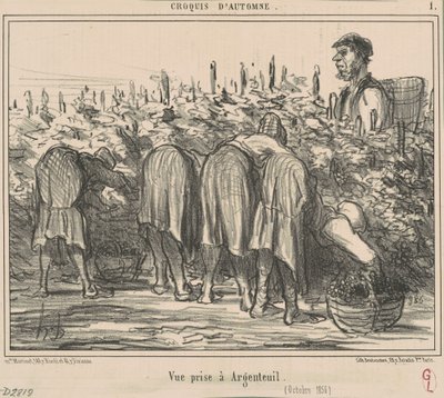 アルジャントゥイユで撮影されたビュー (1856 年 10 月) 作： Honoré Daumier