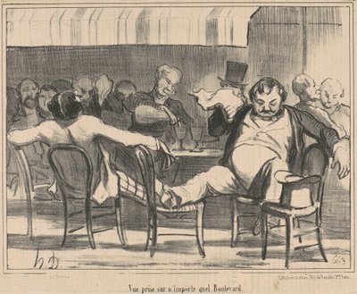 大通りで撮影したビュー 作： Honoré Daumier