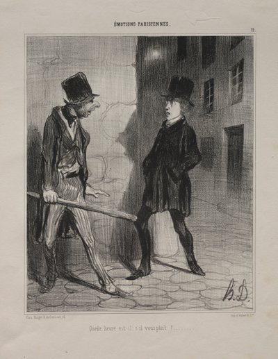何時ですか、お願いします。 作： Honoré Daumier