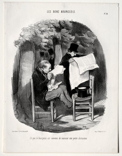 ブルジョアがわずかな気晴らしと呼ぶもの 作： Honoré Daumier