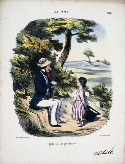 クローニッシュの父がいるとき、1848 作： Honoré Daumier