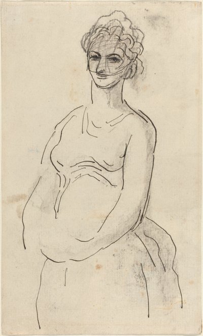 ベールを持つ女性 作： Honoré Daumier