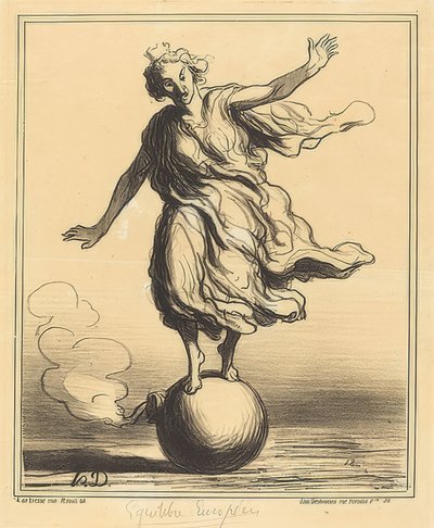 ÉquilibreEuropéen-ヨーロッパのバランス。 1867 作： Honoré Daumier