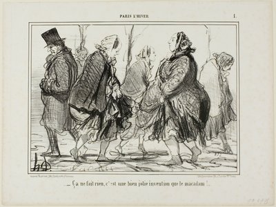 「アスファルトは素晴らしい発明ではないか？ 作： Honoré Victorin Daumier