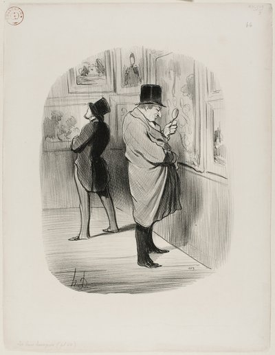 真の芸術愛好家、レ・ボンブルジョワより66枚目 作： Honoré Victorin Daumier