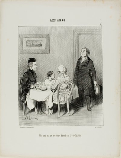 友人とは文明が生み出したワニである。 作： Honoré Victorin Daumier