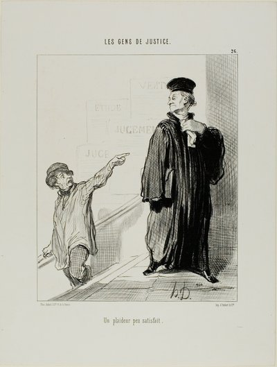 かなり不満足な訴訟当事者、『Les Gens De Justice』より26枚目 作： Honoré Victorin Daumier