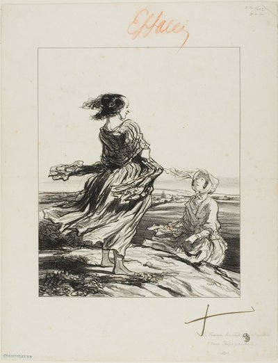 活動家、『社会主義女性たち』より 作： Honoré Victorin Daumier
