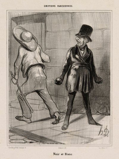 モノクロ、『Émotions Parisiennes』よりプレート23 作： Honoré Victorin Daumier