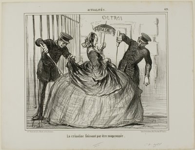 クリノリンは急に怪しくなってきた、Actualitésの419番プレート 作： Honoré Victorin Daumier